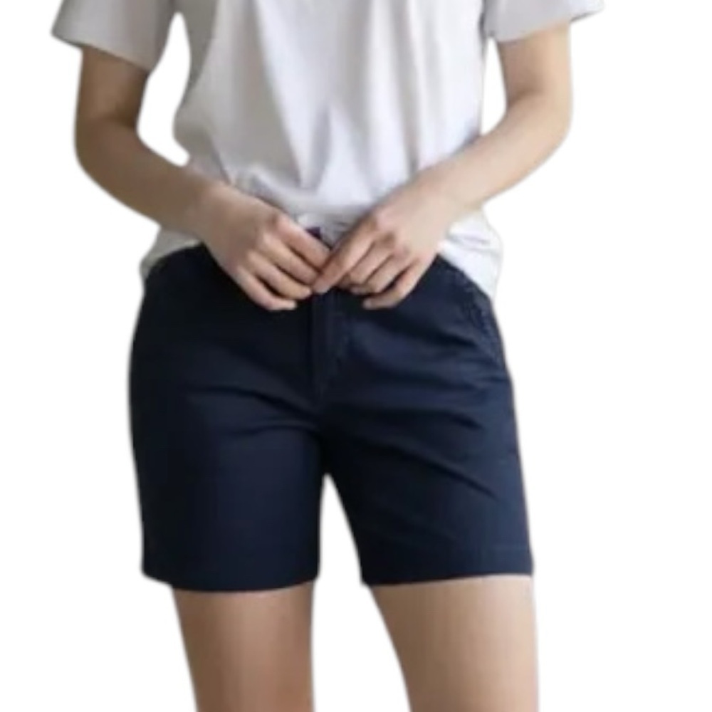 ABERCROMBIE & FITCH unisex Navy Flat Front Chino Shorts Size 30 Bermuda shorts